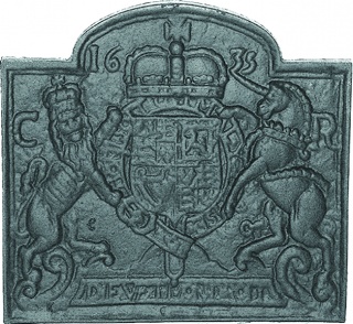 Coat Of Arms Cast Iron Fire Back